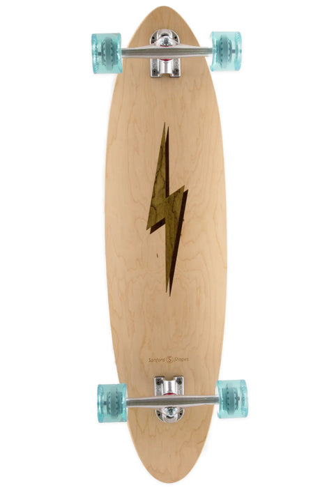 2023 Sanford Shapes Bolt: Limba Complete Longboard Skateboard 38" - Wakesports Unlimited