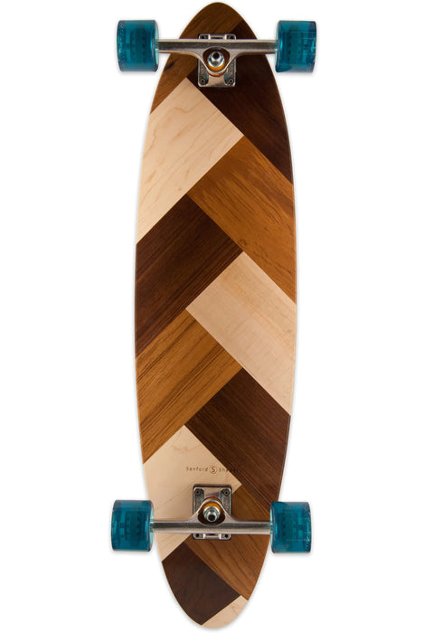 2023 Sanford Shapes Dreamweaver: Walnut Complete Longboard Skateboard 38" - Wakesports Unlimited