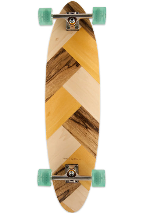 2023 Sanford Shapes Dreamweaver: Yellowheart Complete Longboard Skateboard 38" - Wakesports Unlimited