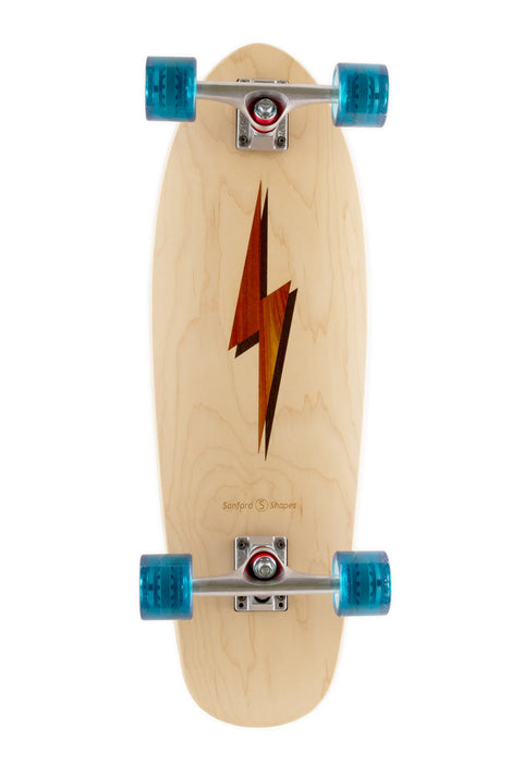 2023 Sanford Shapes Bolt: Padauk Complete Cruiser Skateboard 29.75" - Wakesports Unlimited