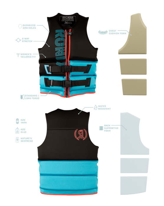 2025 Ronix Cloud Break Yes CGA Life Vest | Wakesports Unlimited - Features