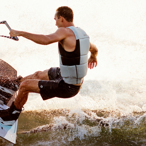 Man riding a Ronix wakeboard in Florida